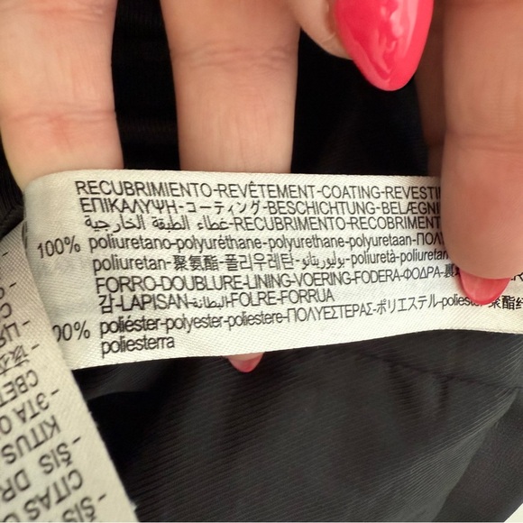 Zara viral black vegan leather long blazer jacket - Large - Picture 6 of 6